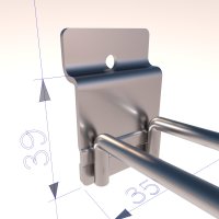 Doppelhaken 100 mm, galvanisch verzinkt