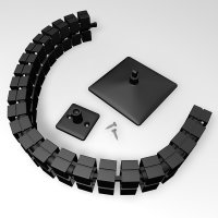 OMsolid® Kabelführung "KF130" schwarz für Stehtisch