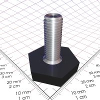 S30, M10 x 35 mm, Maschinenfuß, sechskant