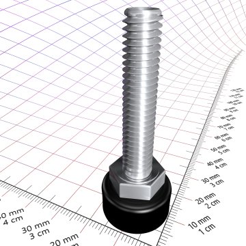 T 20, M8 x 40 mm, Stellfuß mit Gewindeschraube