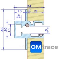 OMtrace Profil A für 8 mm Glas in Fixlängen