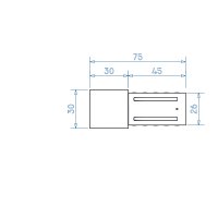 SVe30W - Steckverbinder Winkel für Rohr 30x30x2mm