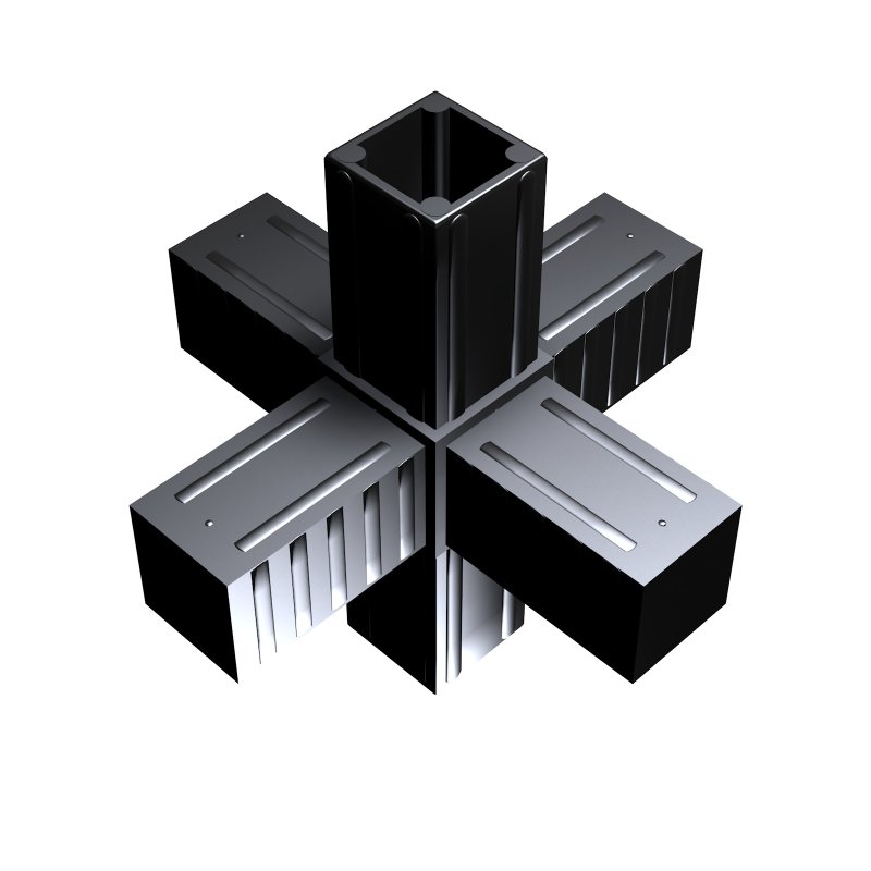 Kreuz-Klemmverbinder Aluminium – Bohrung 30 Mm, B Produktbild-Vorschau 2