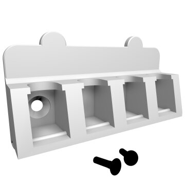 OMsolid® Bitstreifen-Wandhalter Signalweiß