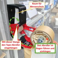 OMsolid®  Tape50mount - Wandhalter für Packband-Abroller weiß