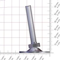 B40: M8 x 50 mm, Stellfuß mit Gewindeschraube